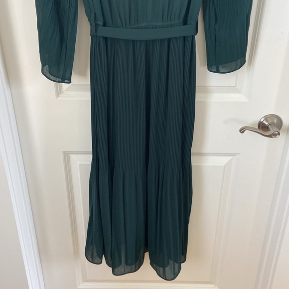 Baltic Born Dark Green Crepe Midi Dress Small - Picture 8 of 8